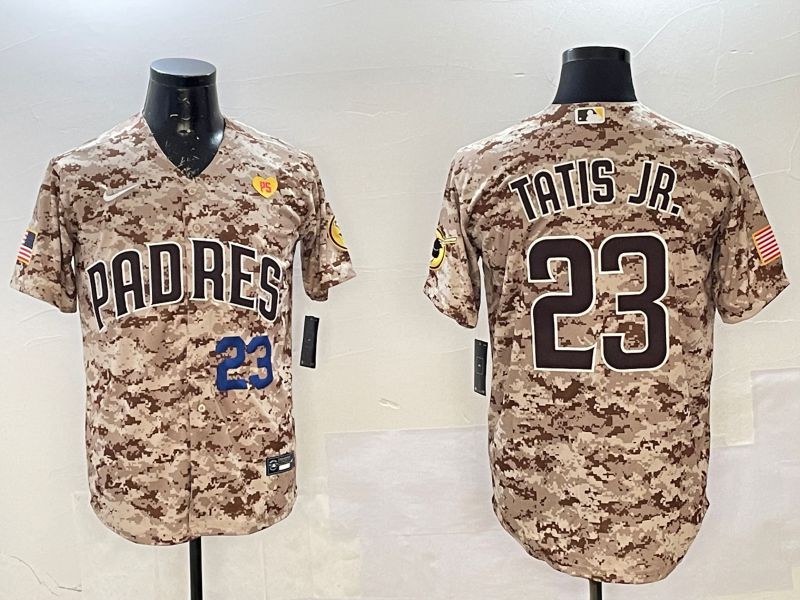 Men San Diego Padres #23 Tatis jr Camo Game 2025 Nike MLB Jersey style 3